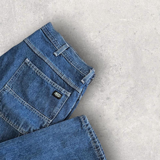 KEY navy carpenters jeans vintage workwear streetwear 36x32          