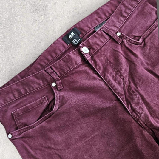 H&M Burgandy Short Jeans - W34