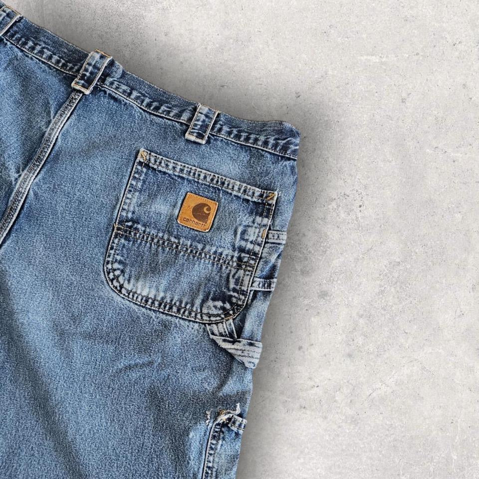 Carhartt Navy Carpenter Shorts בצבע כחול כהה