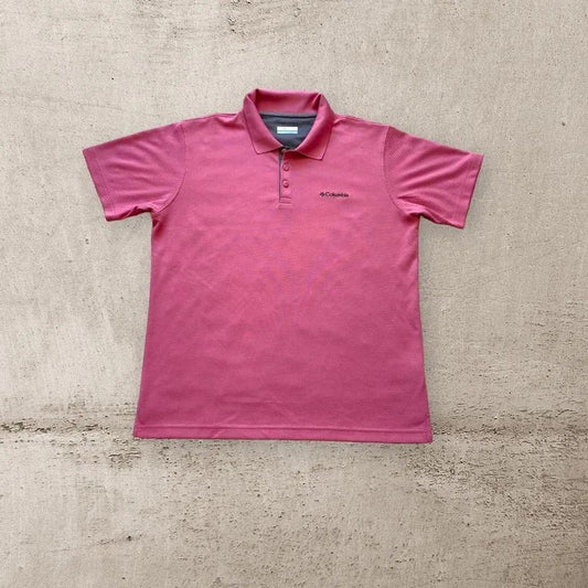 Pink Columbia polo - L חולצת פולו ורודה, מידה L