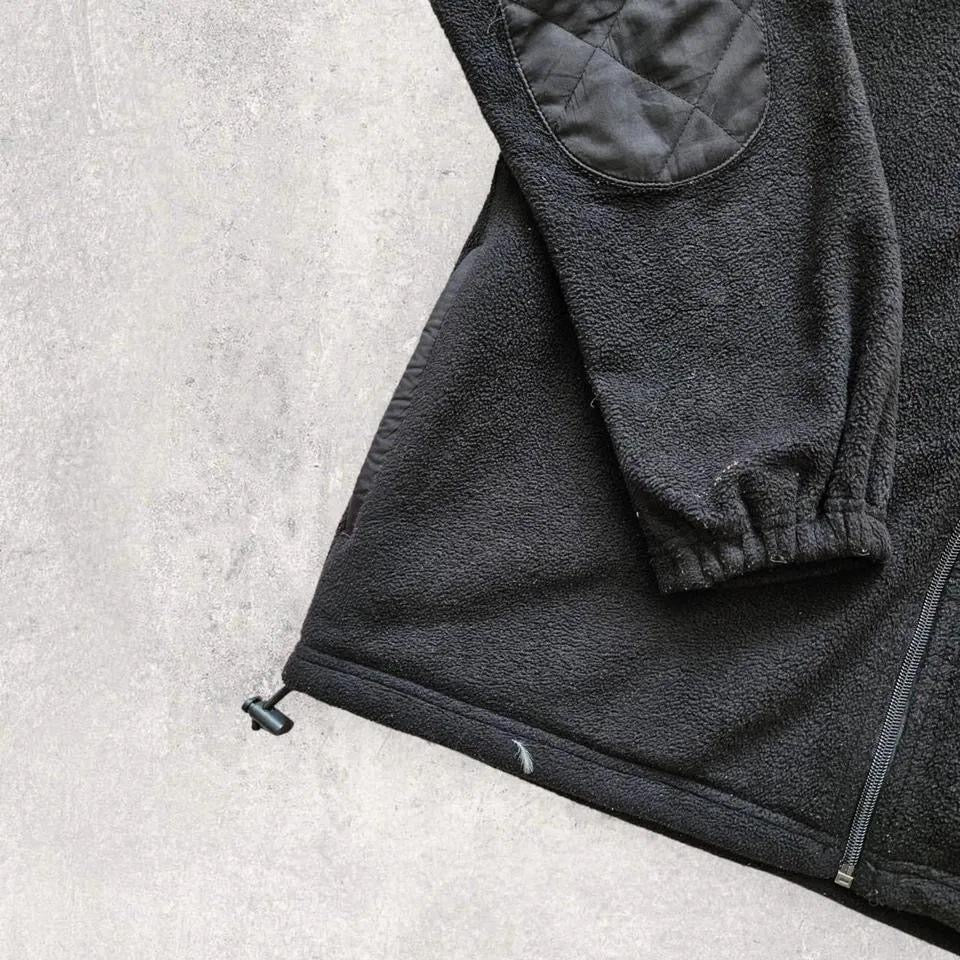 Chaps black fleece jacket large, men’s L