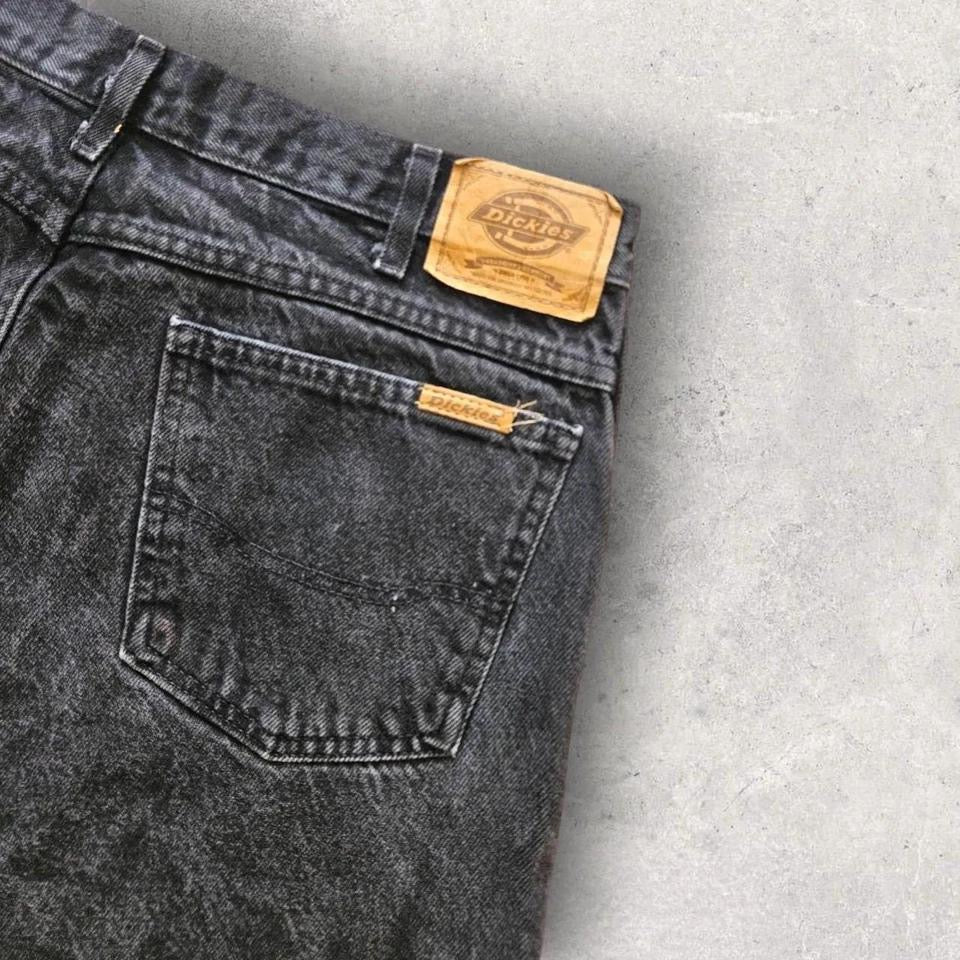 Dickies Short Black Jeans - W36, Waist 90cm, Length 55cm, 8.5/10 Condition