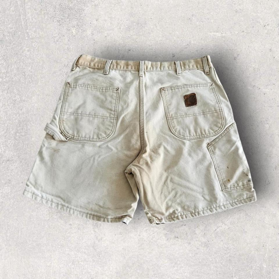 Carhartt Cream Carpenters Short Jeans,