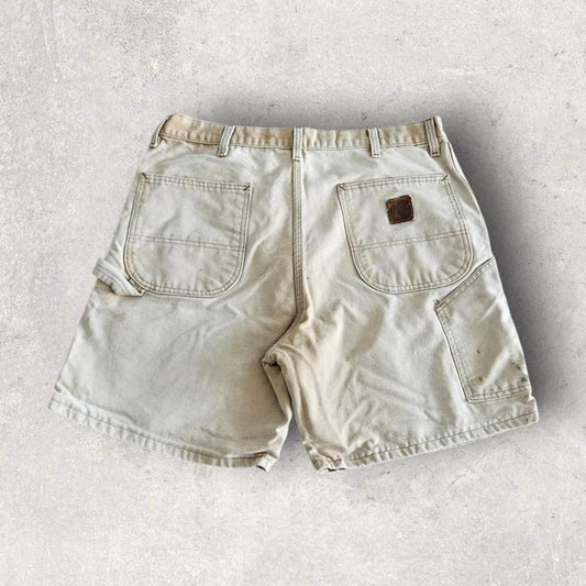 Carhartt Cream Carpenters Short Jeans,