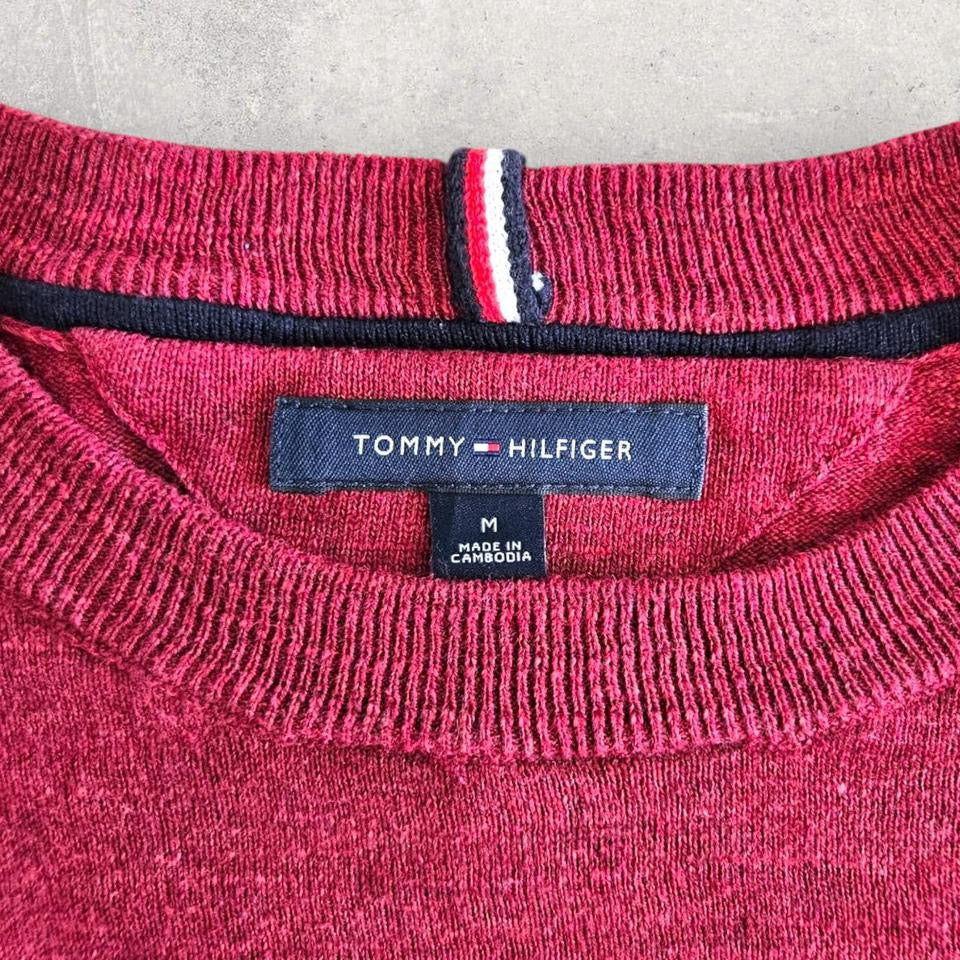 Tommy Hilfiger Red Sweater - M, סוודר אדום במידה M