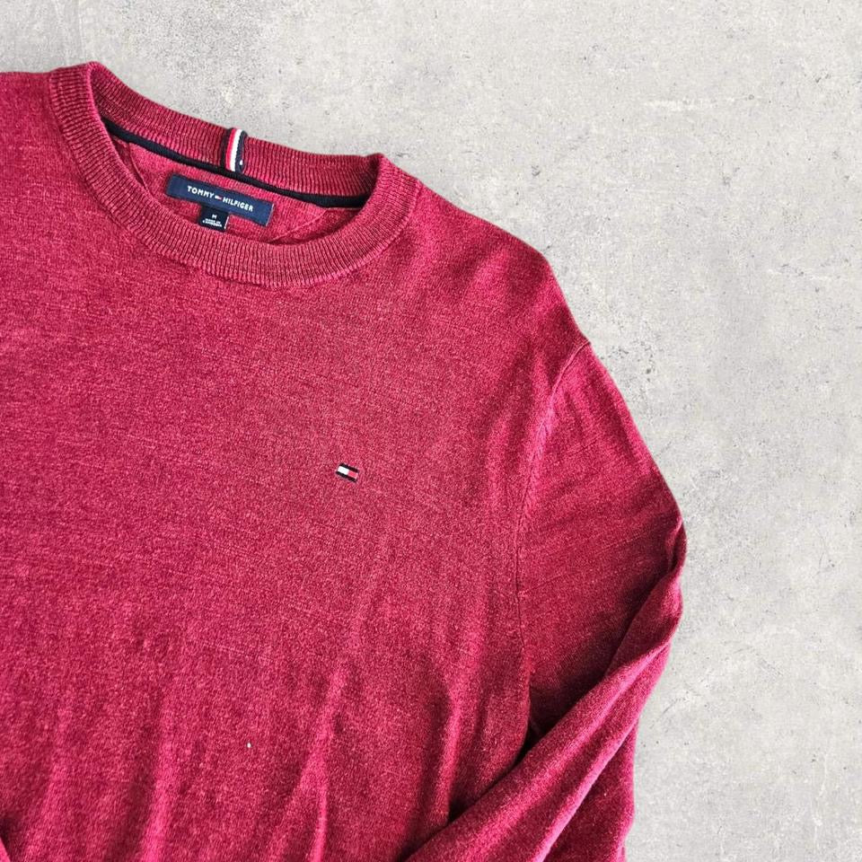 Tommy Hilfiger Red Sweater - M, סוודר אדום במידה M
