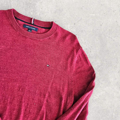 Tommy Hilfiger Red Sweater - M, סוודר אדום במידה M