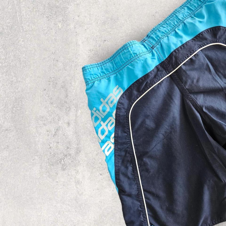 Y2K Adidas Blue and black Shorts