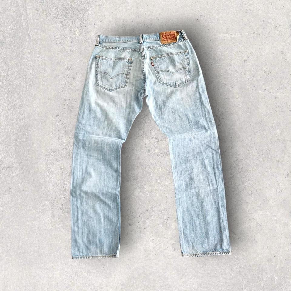 Levi's 501 Blue Jeans - Washed במידות W32 L30 במצב 8.5/10
