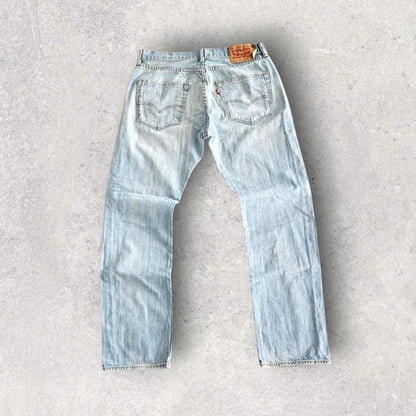 Levi's 501 Blue Jeans - Washed במידות W32 L30 במצב 8.5/10