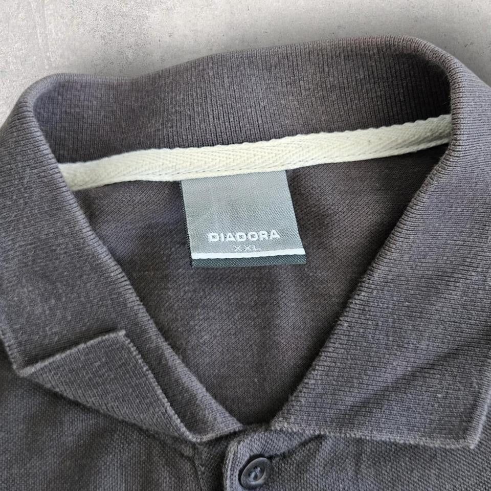 Diadora Grey Polo Tee - XXL חולצת פולו אפורה של דיאדורה במידה XXL