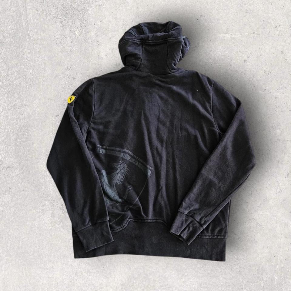 Puma X Ferrari Black Hoodie Large, black color, light fade, very good condition
