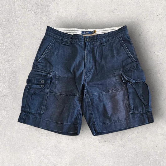 Navy Polo Ralph Lauren cargo shorts W35 vintage streetwear         