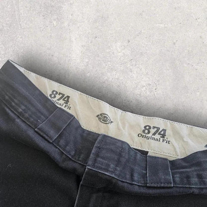 Dickies 874 Black Shorts W32 Workwear Style