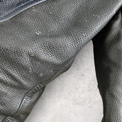 ג׳קט רכיבה Spidi מעור בצבע כחול כהה, מידה מדיום, עם מגני כתפיים ומרפקים