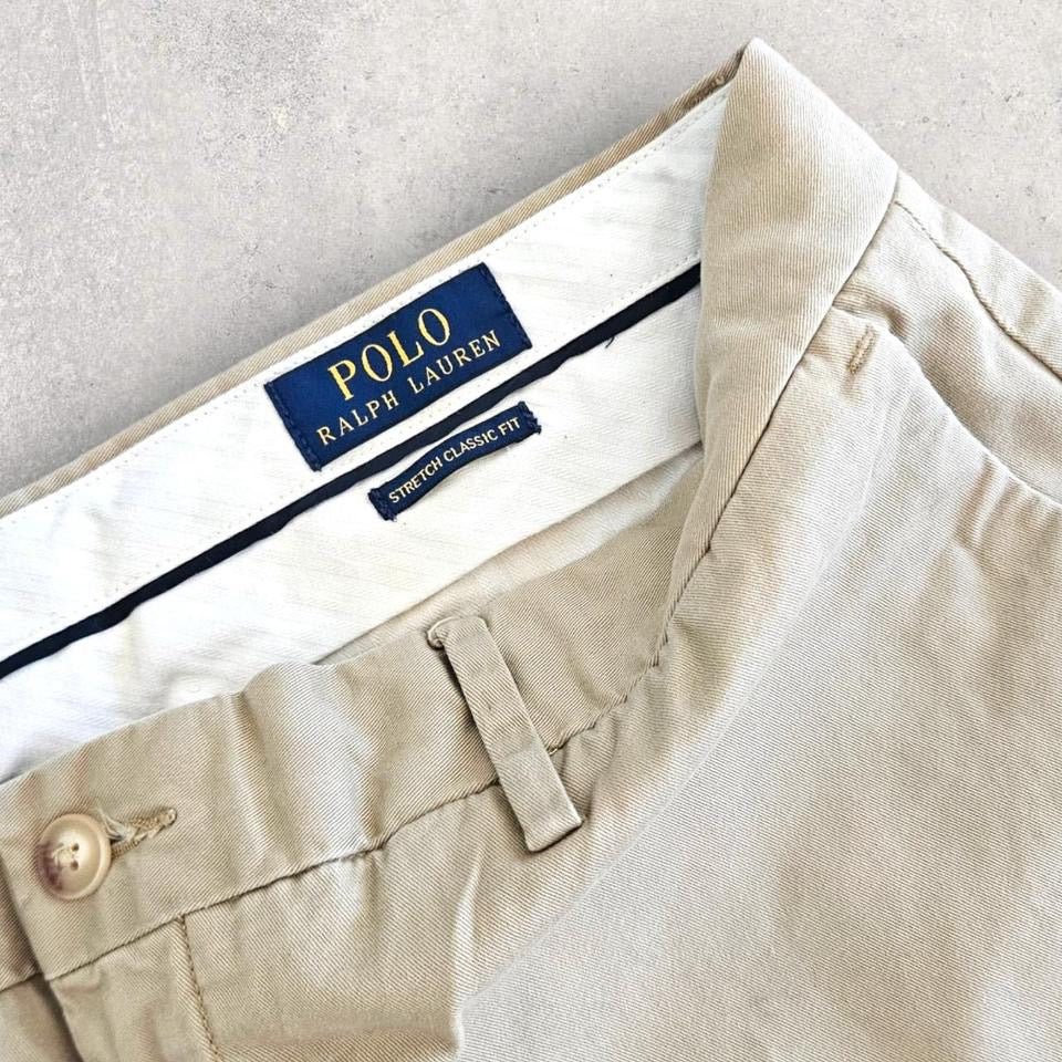 Polo Ralph Lauren Cream Shorts בצבע קרם, מידה W36