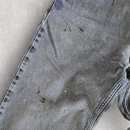 Levi’s 550 Black Jeans - 40x30 ג'ינס שחור מידה W40 L30 עם כתמי צבע וסטייל וינטאג'