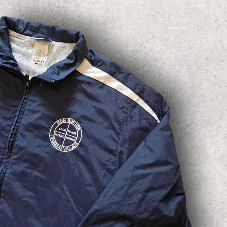 Vintage Reebok nylon jacket size L navy lightweight