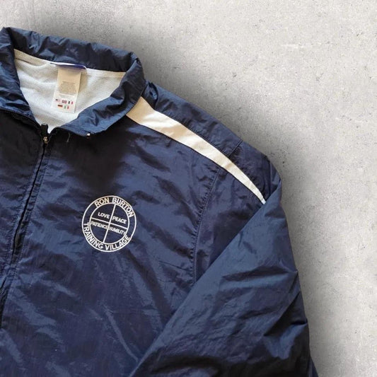 Vintage Reebok nylon jacket size L navy lightweight