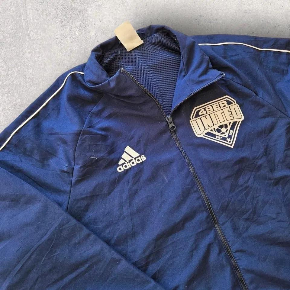 Adidas Sports Track Top - S, ג'קט ספורט וינטג' אדידס במידה S 