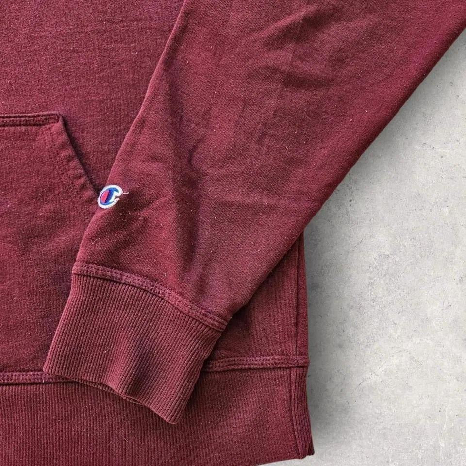 Champion Small Logo Hoodie M, red color, small front logo