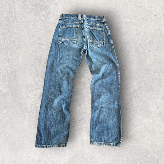 Wrangler Navy Workwear Jeans במצב 8.5/10, מותן 72 ס"מ, אורך 101 ס"מ.