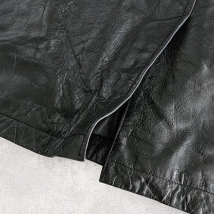 Y2K Gap black leather jacket L vintage streetwear