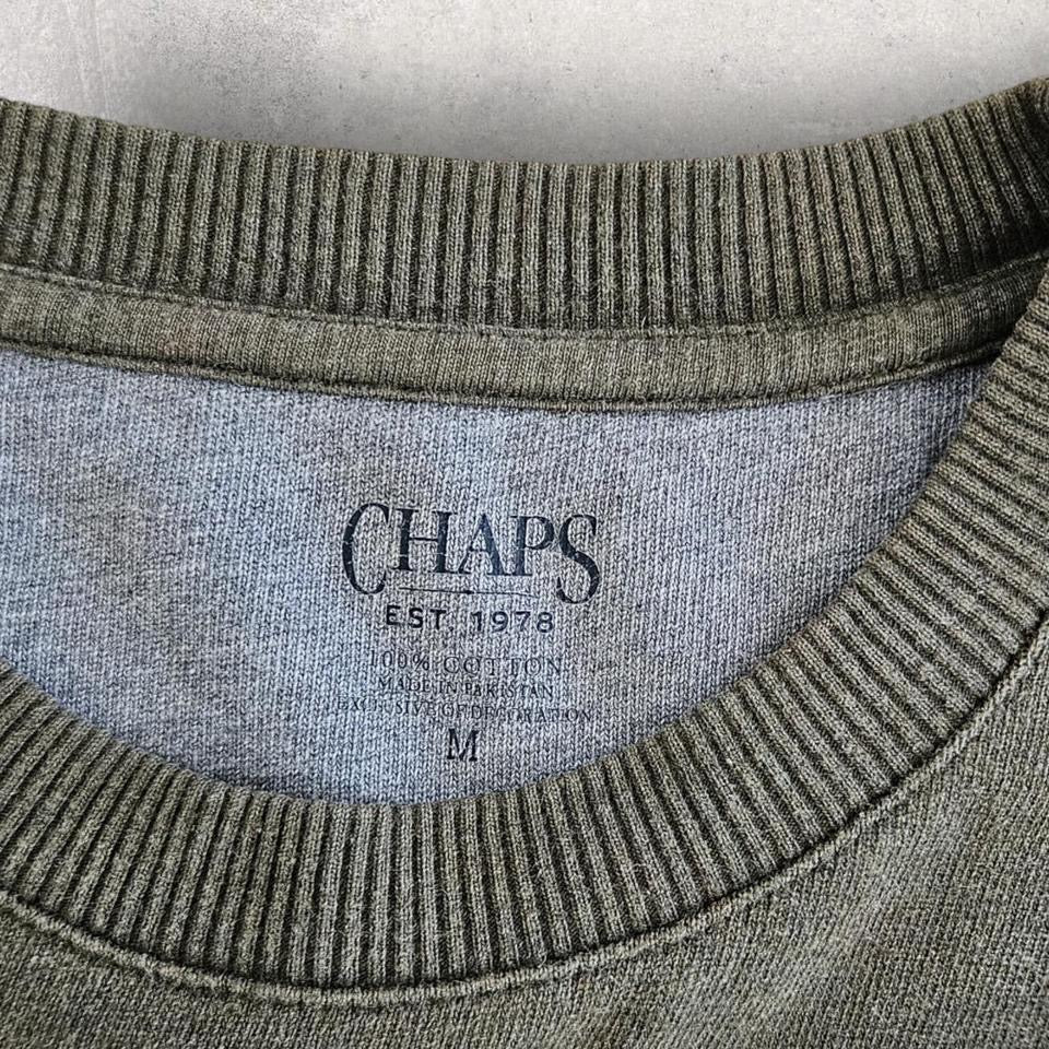 Chaps Long Sleeve Stripes Long Sleeve Tee - Medium חולצה פסים ארוכת שרוול של Chaps, מידה M