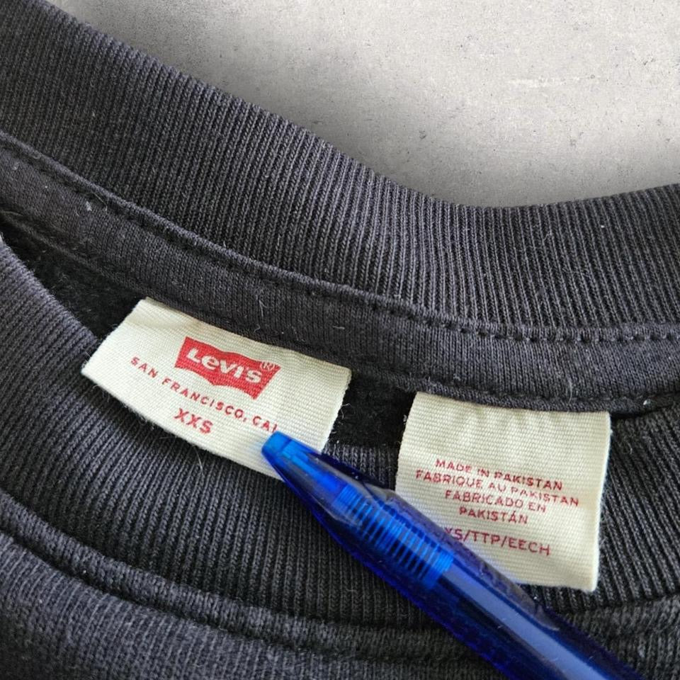 Levi’s Womans Black Spellout Tunica - S, טוניקה שחורה לנשים עם לוגו של Levi’s