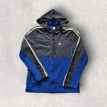 Adidas fleece jacket medium M size blue grey, good condition