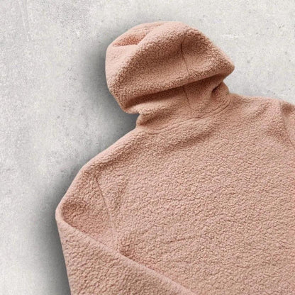 FILA Pink Sherpa Hoodie S, pink color