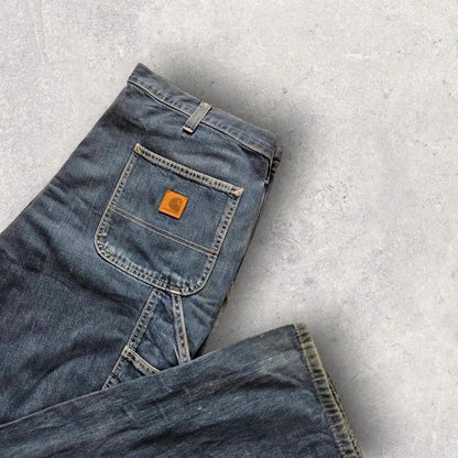 Carhartt jeans 38x32 with paint stains and vintage worn look