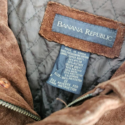 מעיל עור חום ארוך Banana Republic במידה מדיום