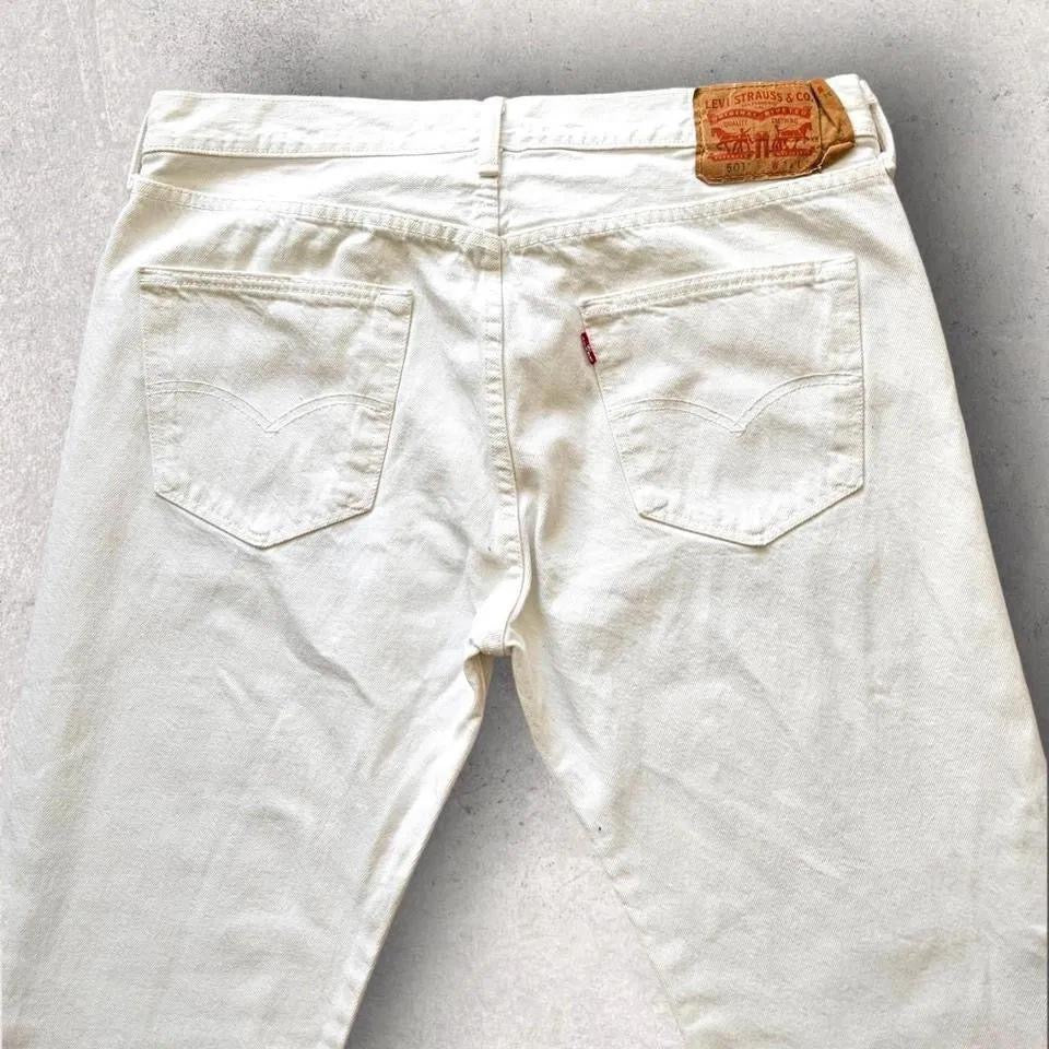 Levi’s 501 white jeans ג'ינס לבן מידה W88 L110
