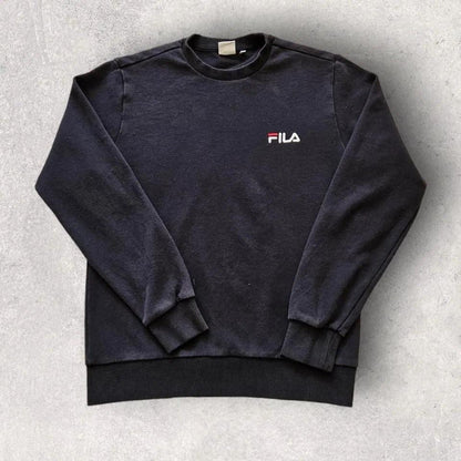 Fila black crewneck - S, סווטשירט יוניסקס שחור של FILA במידה S