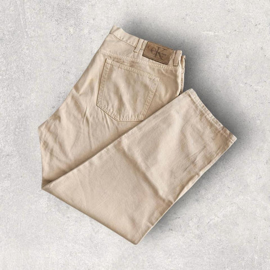 Calvin Klein Cream Jeans - 42
