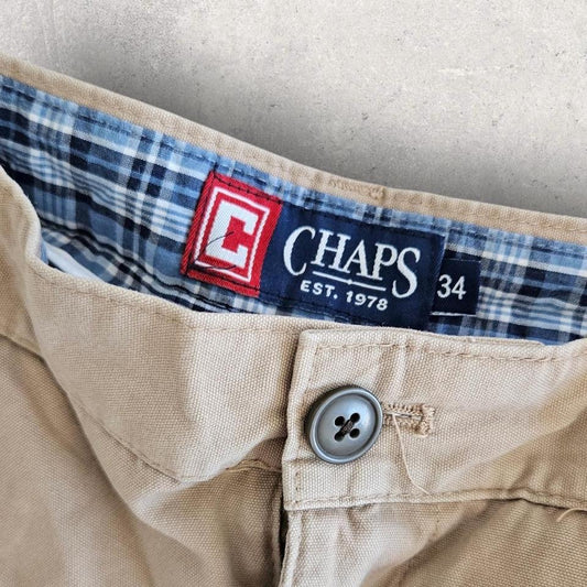 Chaps Ralph Lauren cream cargo shorts W34 vintage streetwear         