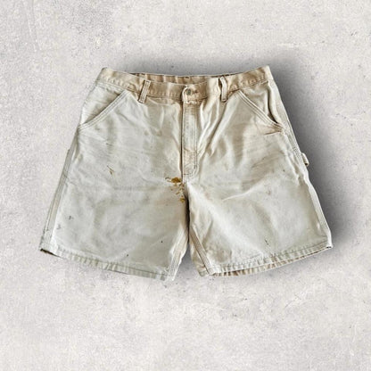 Carhartt Cream Carpenters Short Jeans,