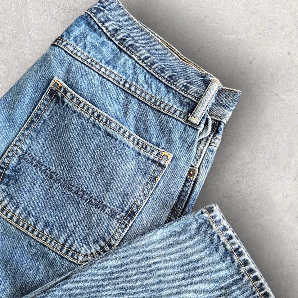 Old navy carpenters blue jeans vintage workwear denim streetwear 29x34        