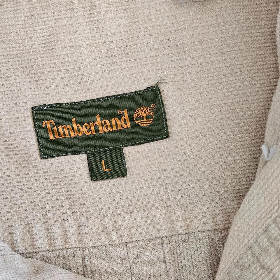 Timberland Corduroy Cream Polo Shirt - XL חולצת פולו קורדרוי טימברלנד בצבע קרם מידה XL