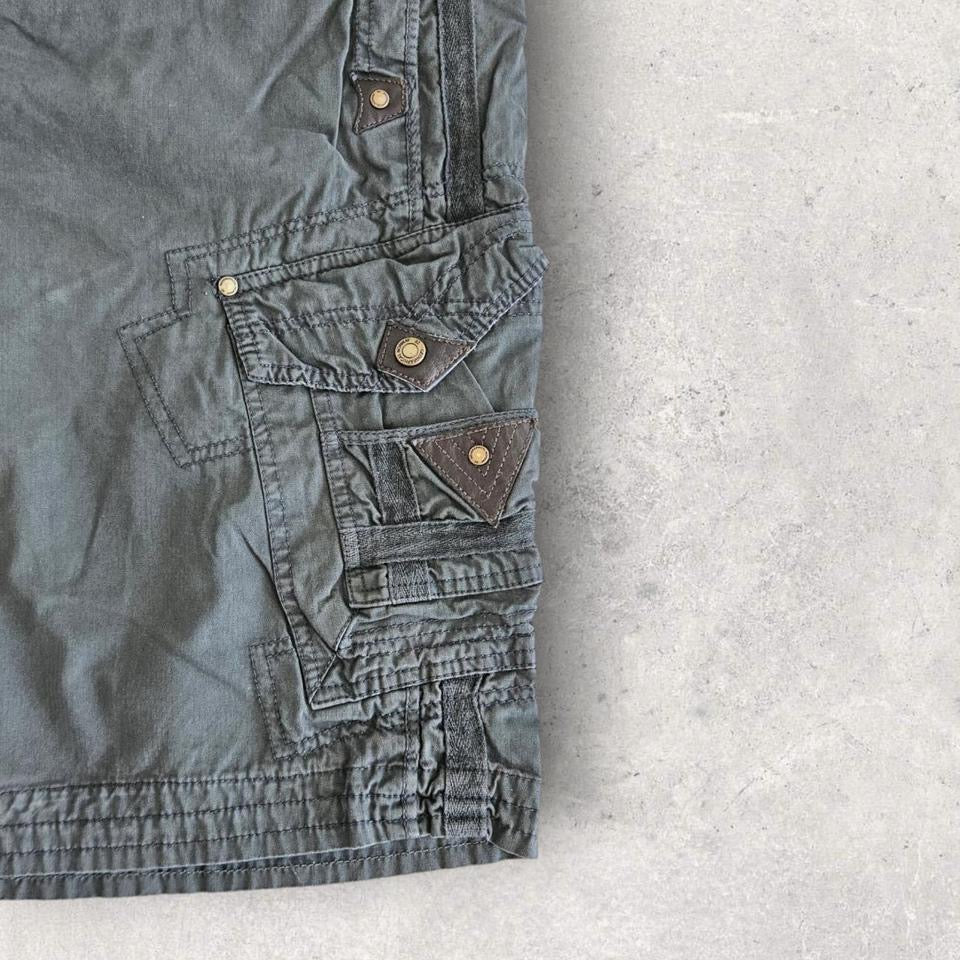 Geographical Norway green cargo shorts W40 vintage streetwear         
