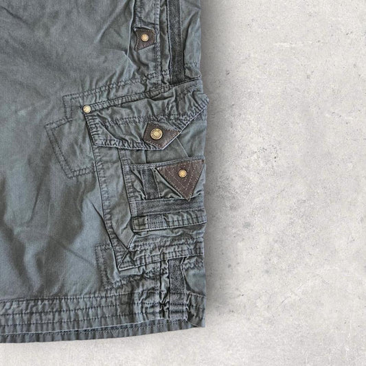 Geographical Norway green cargo shorts W40 vintage streetwear         
