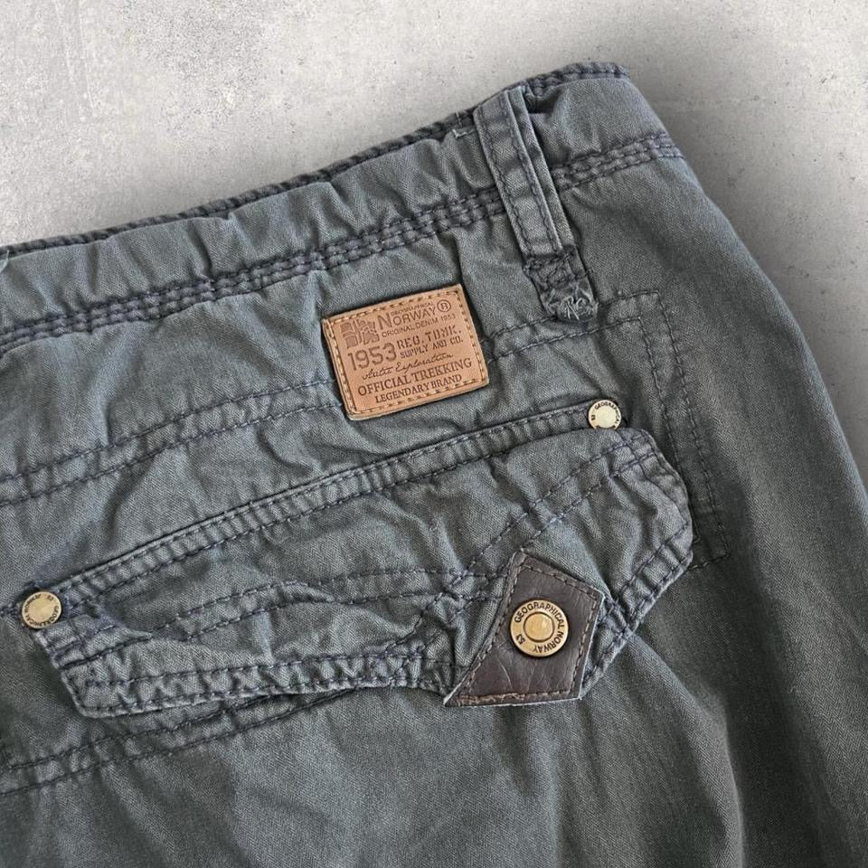 Geographical Norway green cargo shorts W40 vintage streetwear         