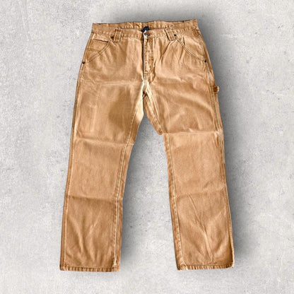 RK brand brown carpenters jeans vintage workwear streetwear 36x32          