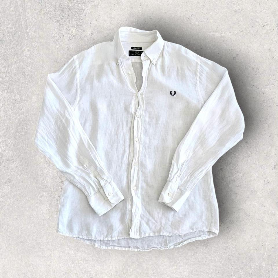 Fred Perry White Polo shirt - L חולצת פולו לבנה פרד פרי מידה L