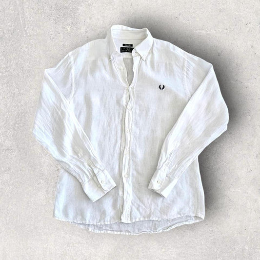Fred Perry White Polo shirt - L חולצת פולו לבנה פרד פרי מידה L