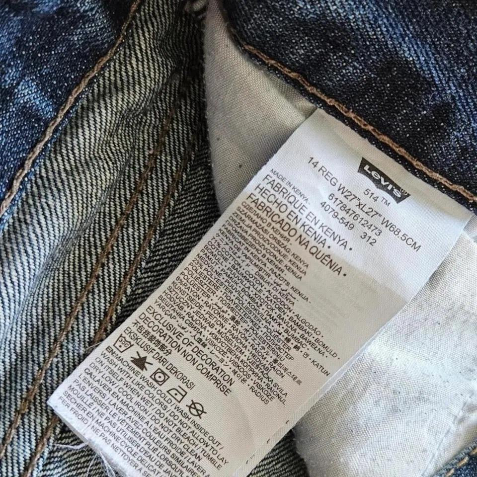 Levi’s 514 Navy Jeans – W27 בגזרת סלימ סטרייט במצב מצוין ללא פגמים