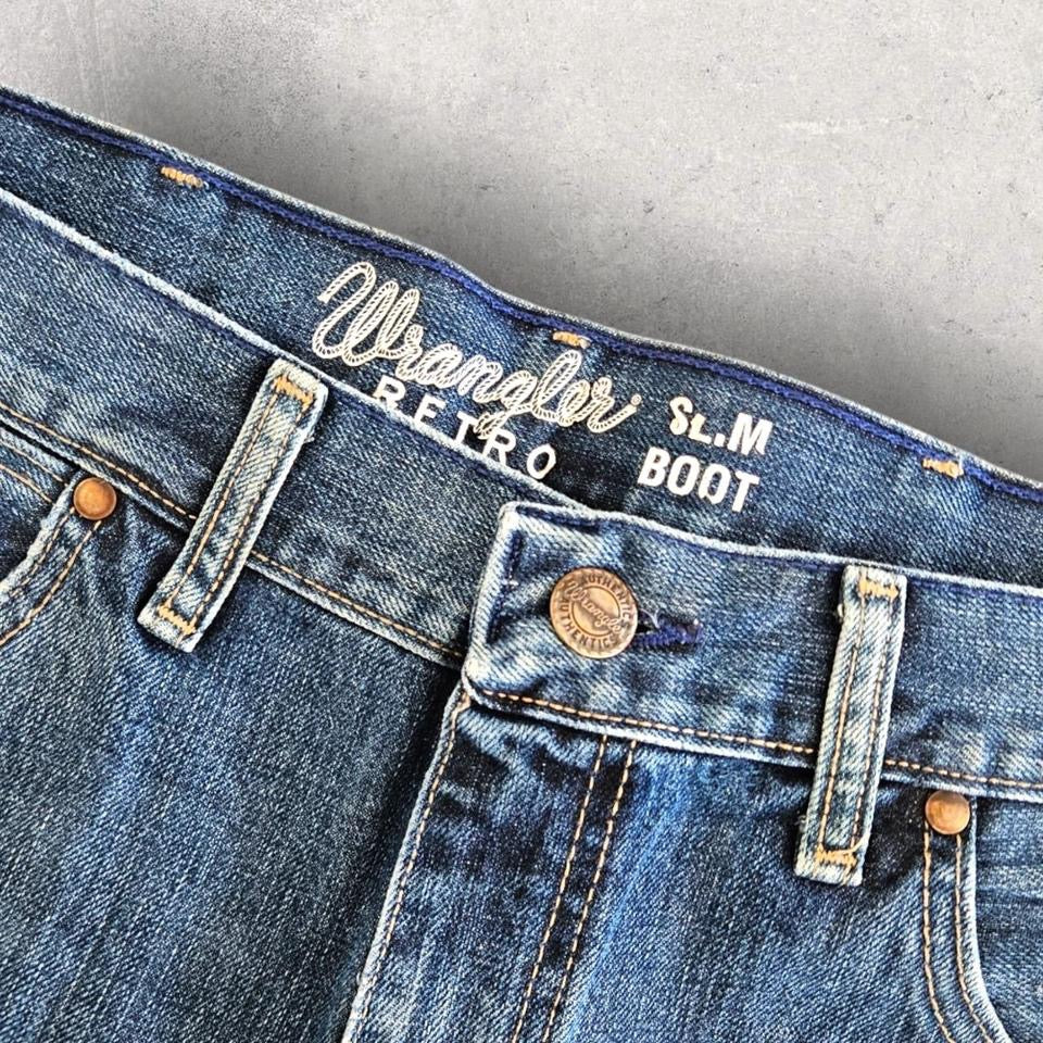 Wrangler Navy Short Jeans - W34