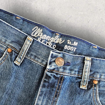 Wrangler Navy Short Jeans - W34