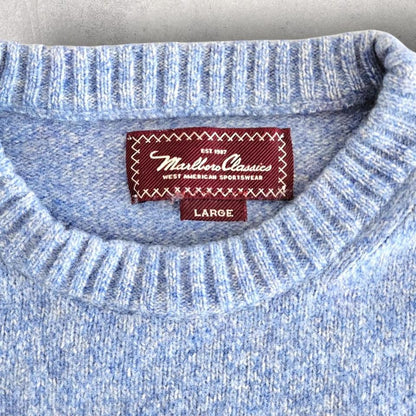 Vintage blue knit sweater, size M